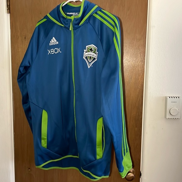 Adidas Seattle Sounders FC Full Zip Hoodie - Picture 1 of 7
